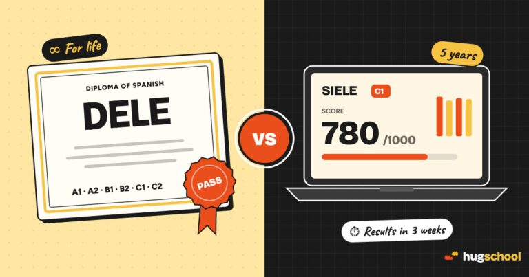 DELE vs SIELE: a paper diploma that never expires next to a computer-based certificate scored out of 1000